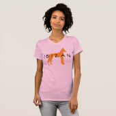 Ibizan猟犬(文字との金ゴールド) Tシャツ (正面フル)