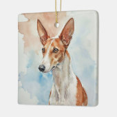 Ibizan Hound Acrylic Photo Tile セラミックオーナメント (左)