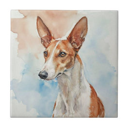 Ibizan Hound Acrylic Photo Tile タイル