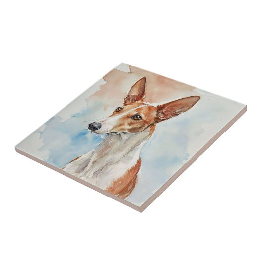 Ibizan Hound Acrylic Photo Tile タイル (側面)