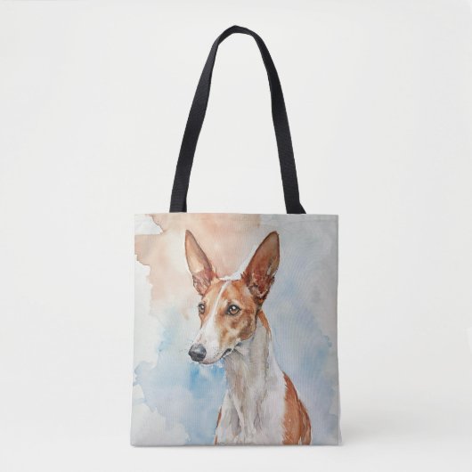 Ibizan Hound Acrylic Photo Tile トートバッグ (正面)