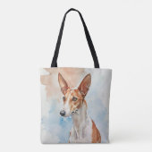 Ibizan Hound Acrylic Photo Tile トートバッグ (裏面)