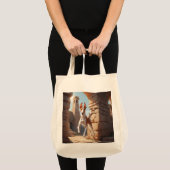 Ibizan Hound Elegant Grocery Tote Bag トートバッグ (正面(商品))
