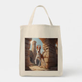 Ibizan Hound Elegant Grocery Tote Bag トートバッグ (裏面)