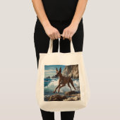 Ibizan Hound Elegant Grocery Tote Bag トートバッグ (正面(商品))