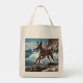 Ibizan Hound Elegant Grocery Tote Bag トートバッグ (裏面)