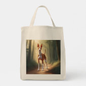 Ibizan Hound Elegant Grocery Tote Bag トートバッグ (裏面)