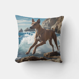 Ibizan Hound Elegant Throw Pillow クッション