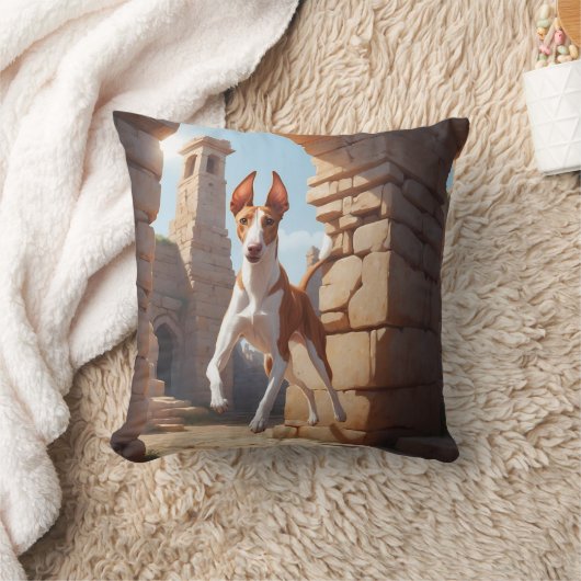 Ibizan Hound Elegant Throw Pillow クッション (ブランケット)