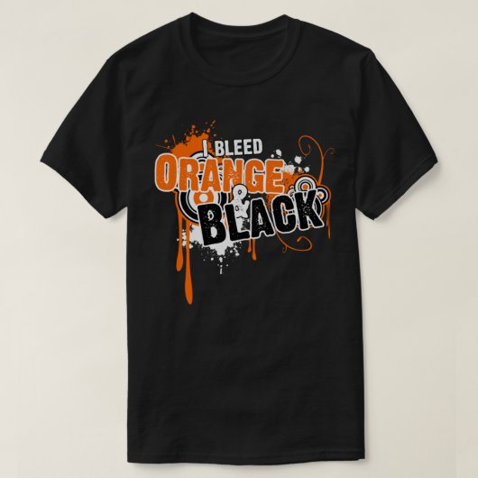 IBleedOrangeandBlackPulloverHoodie Tシャツ (デザイン正面)