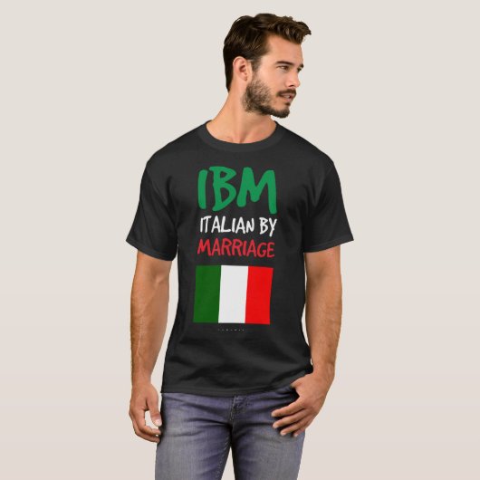 IBMはイタリアン結婚している。おもしろいイタリアン品 Tシャツ (正面フル)