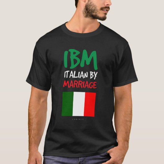 Ibmイタリアン By Marriageフード付ギフトおもしろいイタリアンBy Marriage Tシャツ (正面)
