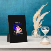 IBM Awareness Funny Unicorn Friend Family Support  フォトプラーク (側面)