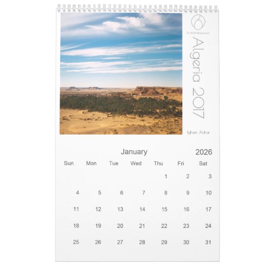 Ibn Ibn Battuta著アルジェリア2017のカレンダー(英語) カレンダー (1月 2026)