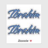 Ibrahim Name blue Aufkleber Sticker Stickerset シール (シート)