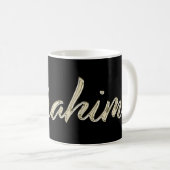Ibrahim Name whitegold Tasse Teetasse Kaffeetasse コーヒーマグカップ (正面右)