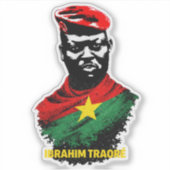 Ibrahim Traoré Pan-African Sticker – Burkina Faso  シール (正面)