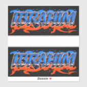 Ibrahim Vorname Name Graffiti Aufkleber Sticker シール (シート)