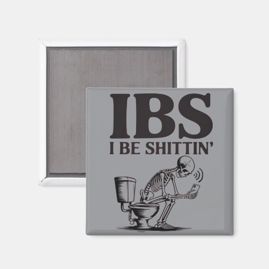 IBS: 大便しまくりユーモラススケルトン バスルーム マグネット (正面/裏面)