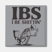 IBS: 大便しまくりユーモラススケルトン バスルーム マグネット (正面)