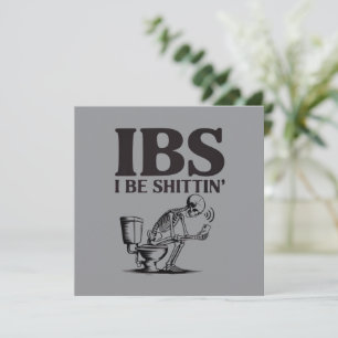 IBS: 大便失禁 幽默スケルトン バスルーム 招待状