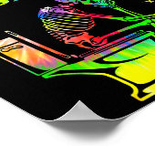 Ibs I Be Tin' Funny Skeleton Tie Dye  ポスター (角)