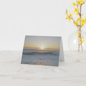 IBSPの日の出の海のメッセージカード カード (黄色い花)