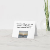 IBSPの日の出の海のメッセージカード カード (裏面)