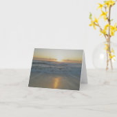IBSPの海の日の出のメッセージカード カード (黄色い花)