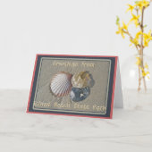 IBSPシーサイドパークNJからのシーシェルの挨拶 カード (黄色い花)