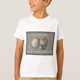 IBSPシーサイドパークNJからのシーシェルの挨拶 Tシャツ