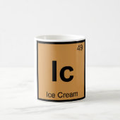 Ic - アイスクリーム化学周期表シンボル コーヒーマグカップ (中央)
