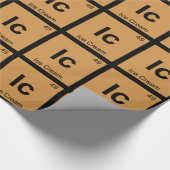 Ic - アイスクリーム化学周期表シンボル ラッピングペーパー (角)