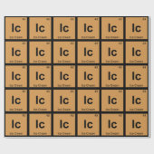 Ic - アイスクリーム化学周期表シンボル ラッピングペーパー (フラット)