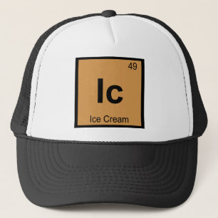 Ic -アイスクリーム化学周期表記 キャップ