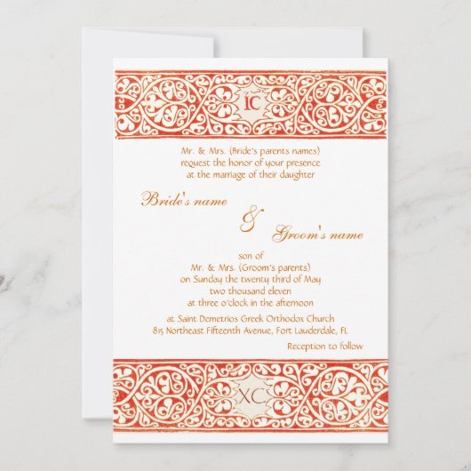 IC XC 赤 招待状 (正面)