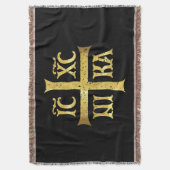 IC XC NIKAイエスキリスト征服 スローブランケット (正面縦)