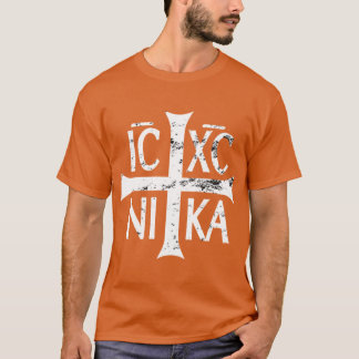 IC XC NIKA クロス オルソドックス レトロ ヴィンテージ f Tシャツ