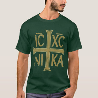 IC XC NIKA Cross Orthodo Eastern Christianity Chri Tシャツ