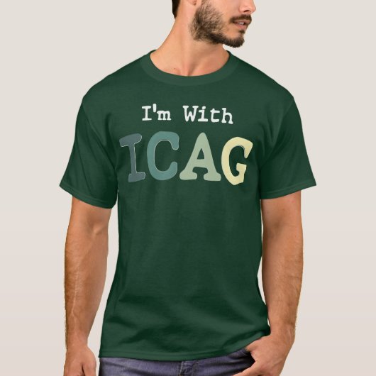 ICAGと一緒 70年代の友人 Tシャツ (正面)