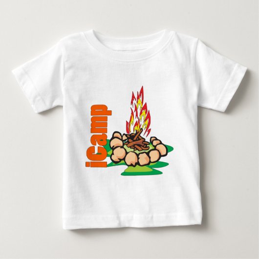 iCampキャンピングシャツ ベビーTシャツ (正面)
