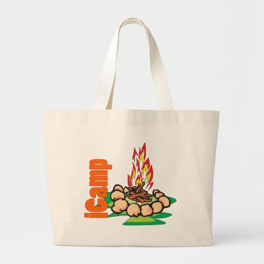 iCampキャンピングシャツ ラージトートバッグ (正面)