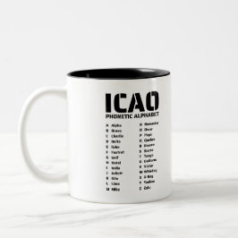 ICAO Phonetic Alphabet ツートーンマグカップ