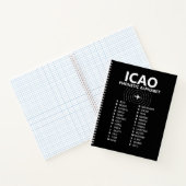 ICAO Phonetic Alphabet Notebook – Black Edition ノートブック (内部)
