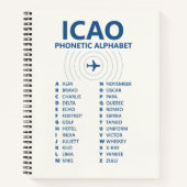 ICAO Spelling Alphabet – Pilot Lined Notebook ノートブック (正面)