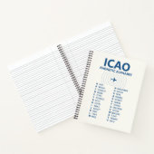 ICAO Spelling Alphabet – Pilot Lined Notebook ノートブック (内部)