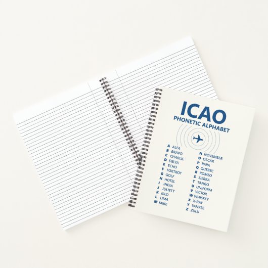 ICAO Spelling Alphabet – Pilot Lined Notebook ノートブック (内部)