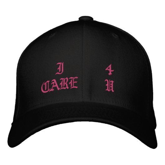 Icare360 'I Care 4 U' Cap 刺繍入りキャップ (正面)