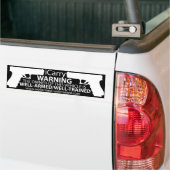 iCarryまたは武装した及び訓練される-バンパーSticker2 バンパーステッカー (トラック上)