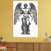 Icarus Fallen - Dark Graphic Mythological Canvas  キャンバスプリント (インサイチュ (リビング))